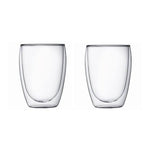 2PC DOUBLE WALL GLASS CUP 350ML