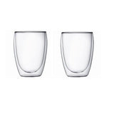 2PC DOUBLE WALL GLASS CUP 330ML