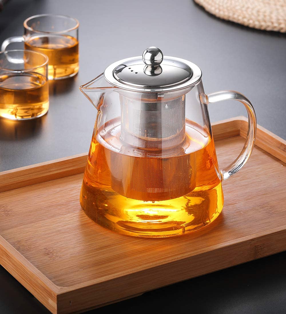 600ml Glass Teapot with Stainless Steel Infuser