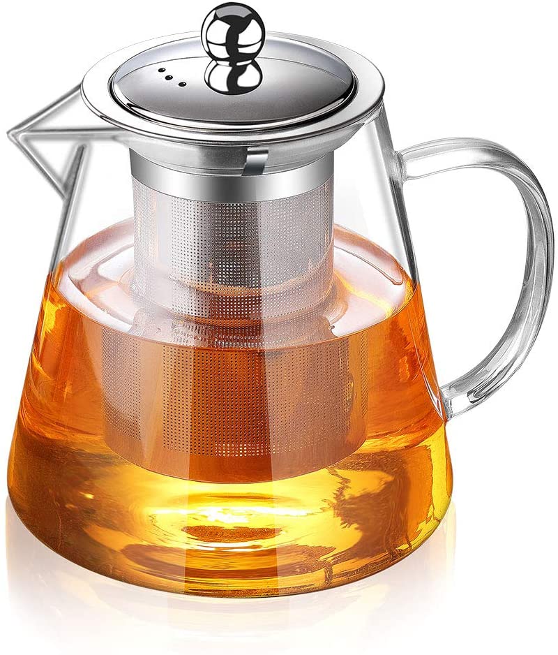 1.3L Glass Ice Tea Brewer with Stainless Steel Infuser